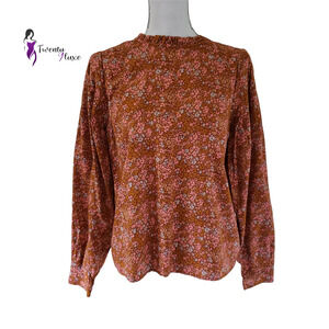 Universal Thread Women's Floral Print Long Sleeve Blouse Size S